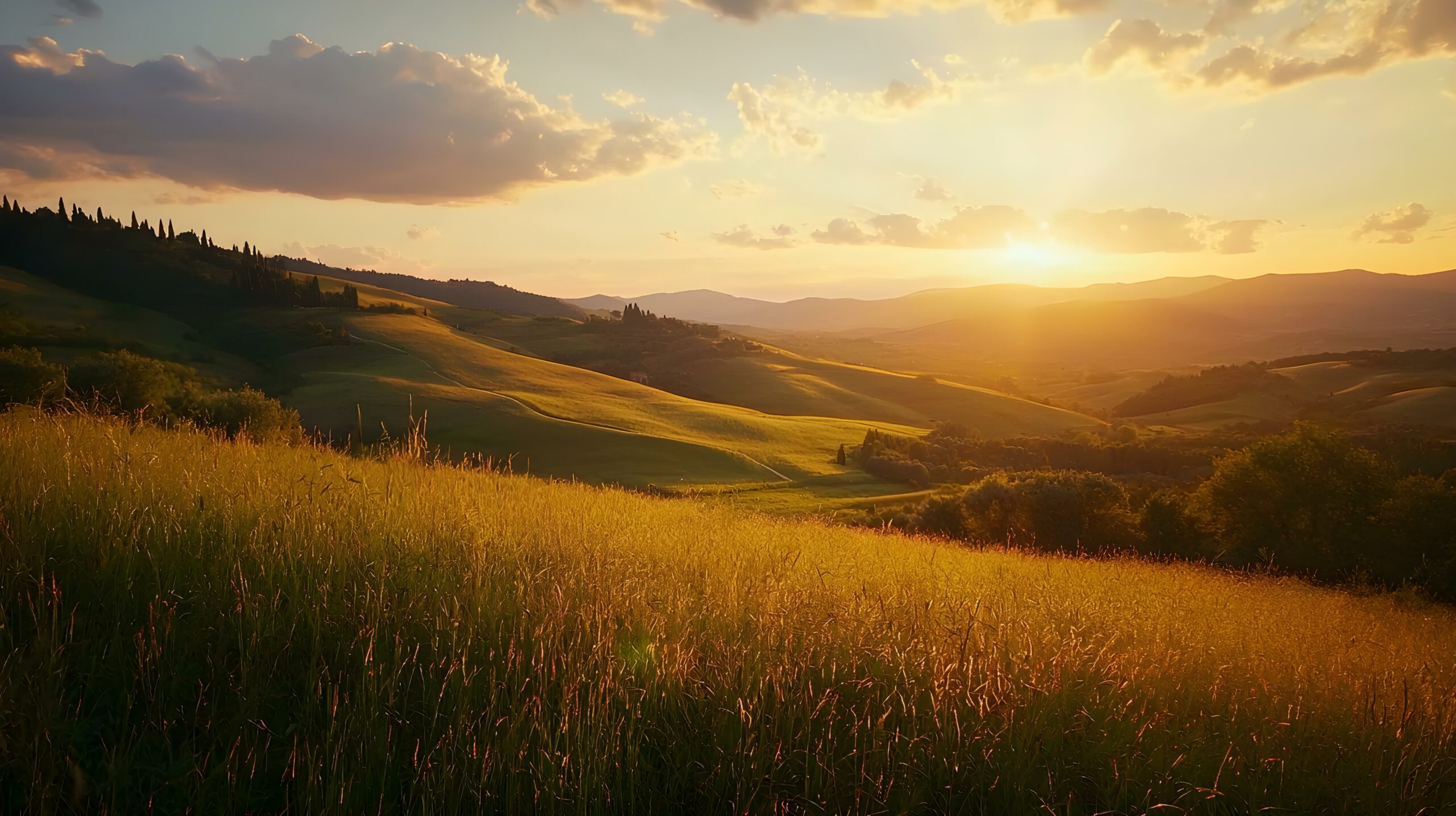 The Hills in the Tuscan Countryside - Timelapse